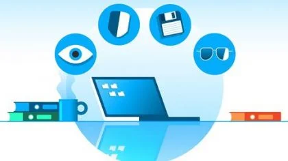Laptop met logo’s eromheen – 10 minutengesprek – Zakelijk