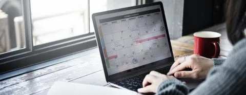 planner staat open op laptop – WIA verzekering – Zakelijk