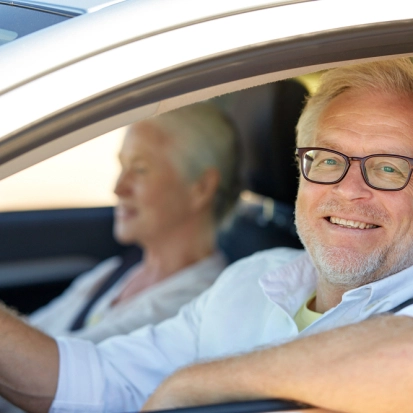 Man en vrouw in auto – Autoverzekering – Particulier