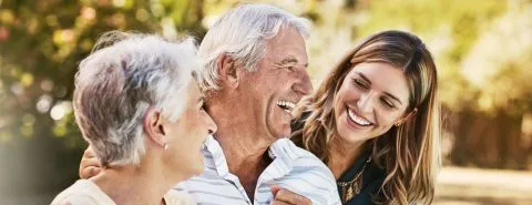 Vrouw met haar ouders – hypotheek test