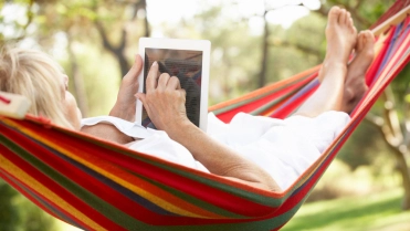 E-book in hangmat