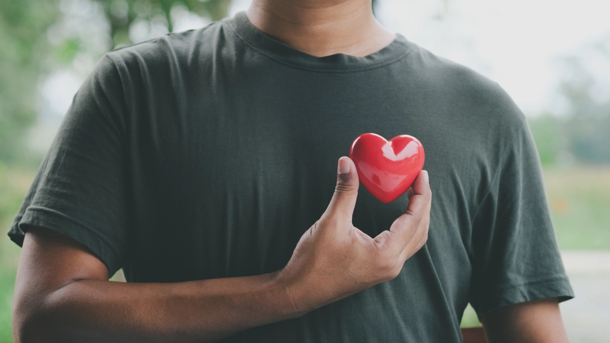 Hand holding red heart, World health day, Health care and mental health concept, Health insurance, Charity volunteer donation, CSR responsibility, World heart day, Self love